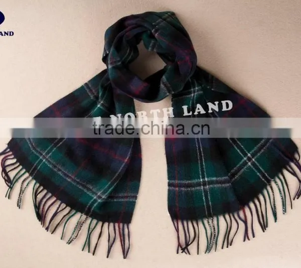 Scottish Tartan Wool Cashmere Scarf WCS14112224