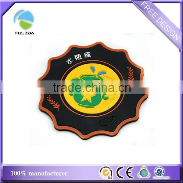 Hot Debossed Twelve Constellation Aquarius Soft Rubber Pot Holder