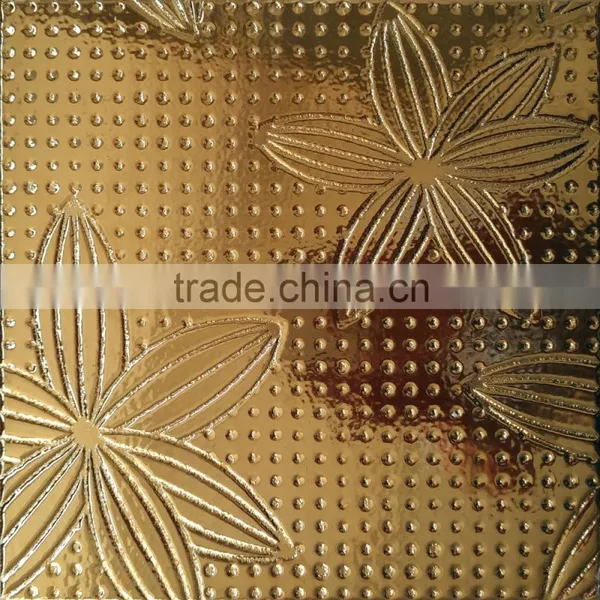 300x300mm(12''x12'') Interior Wall Tiles, Golden Glazed Tiles, for Decor