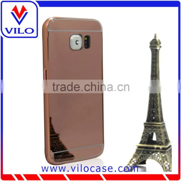 2015 Hot Selling Luxury Golden Mirror Aluminum Metal Case For Samsung S6 photo-6