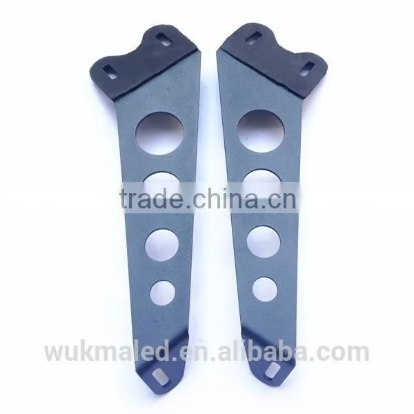 For 07-15 Jeep JK Wrangler 20" LED Light Bar Steel Metal Hood Mounting Brackets Kit photo-4