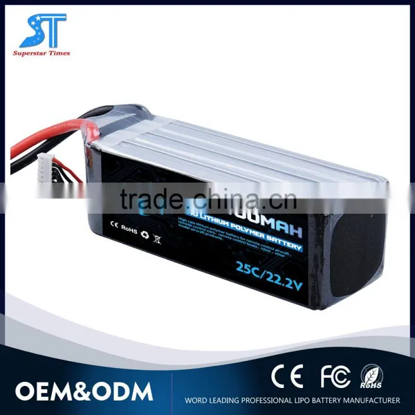 CE RoHS Certified Drone Battery Long Flying Time 22.2v 22000mah Li-polymer for Quadcopter Uav