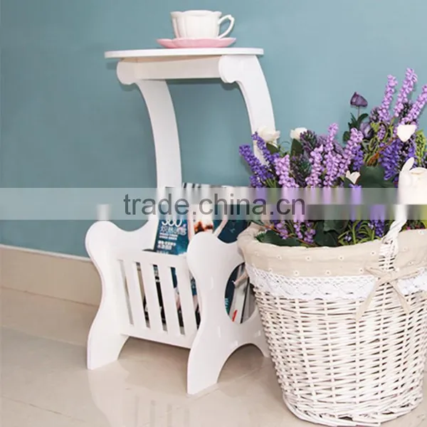 Livingroom Multifunctional WPC End Table Wooden Floor Standing End Table photo-4