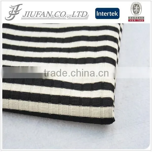 Jiufan Textile Hot Selling Rib Knit Acrylic Span Fabric For Garment Sweater photo-2