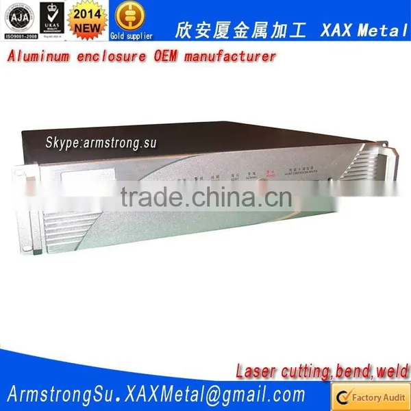 XAX09Alu OEM ODM Customized Laser Cut Bend Weld Sheet Aluminum Alloy Control Box Box photo-3