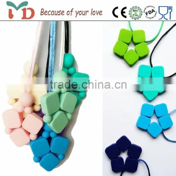 2015 New Arrival Jewelry Silicone Teething Necklace Wholesale Beaded Necklace photo-4