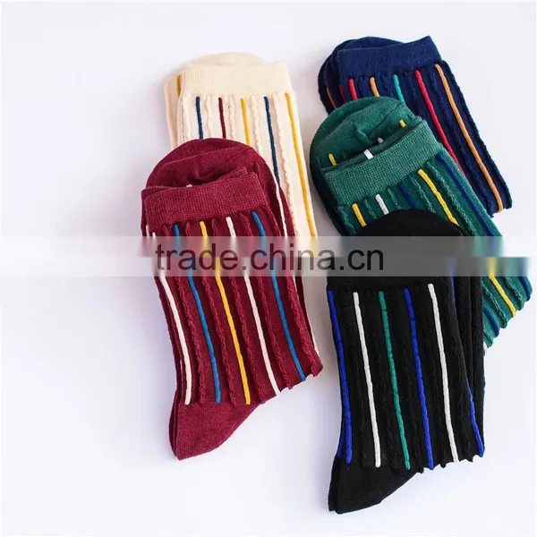 Simple Stripe Socks Wool Socks Sports Socks Street Fixedgear Socks photo-4