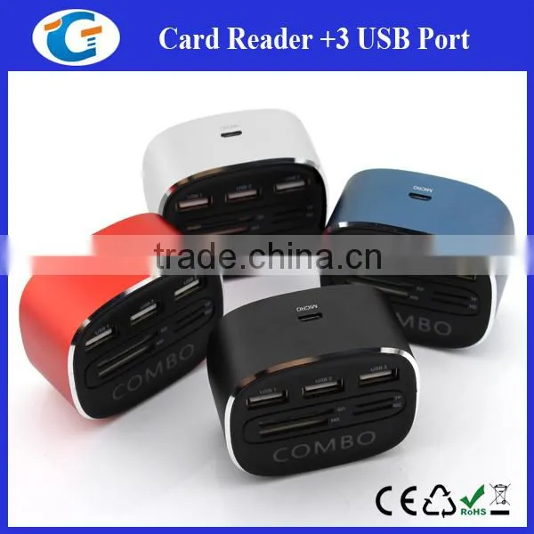 Usb2.0 Hub Combo Card Reader With Led Logo photo-2