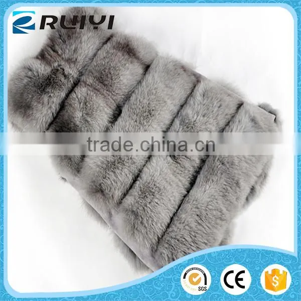 Women Faux Fur Vest , High Soft Grey Faux Fur Vest Clothing photo-5