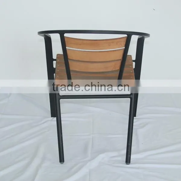 Restaurant Furniture Ourdoor Good Quality Relaxing Wooden Aluminum Chair YC008 photo-4