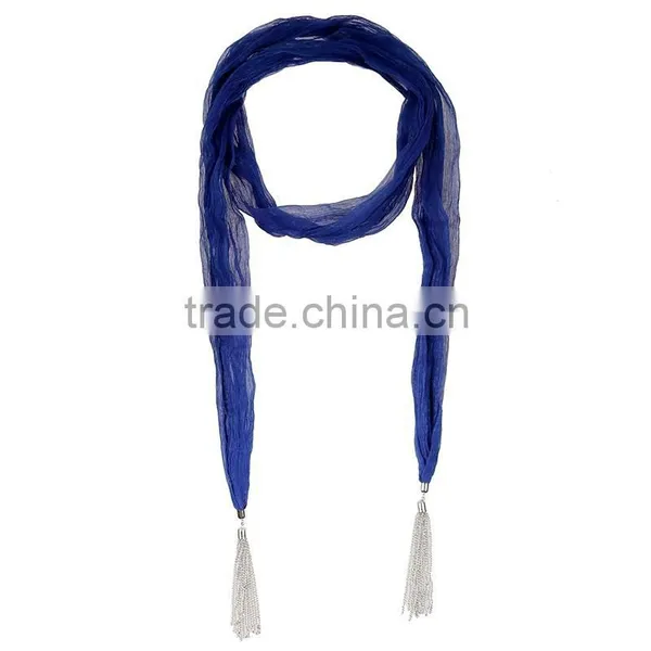 Wholesale Commute Simple Tassel Scarf,muslin Scarf photo-3