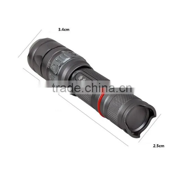 C89 Aluminum Alloy 500lumens High Power Wateroroof Rechargeable Flashlight Diving Torch With 5 Lighting Modes photo-3