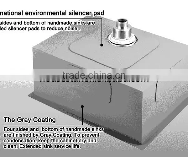 Modern Kitchen Designs CUPC USA Style 16 Gauge Stainless Steel Single Handmade Kitchen Sink photo-4