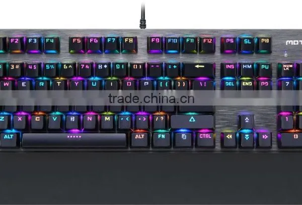 Computer Gaming Keyboard Mechanical RGB Metal Keyboard With Software Driver Support User-defined Functions