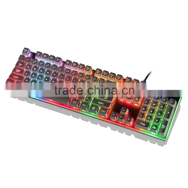 New Gaming LED Backlight USB Wired 104 Keys Professional Game Keyboard Waterproof Game Keyboard For PC photo-4