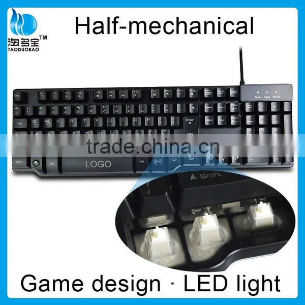 Adjustable Backlit Gaming Keyboard_professional Half Mechanical Keyboard Quality Choice photo-6