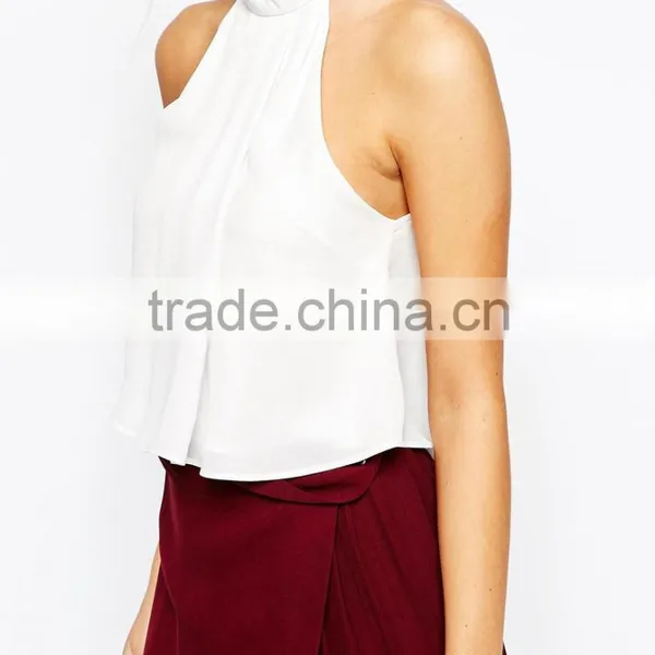 2016 Fashion Union Turtle Neck Halter Top Fashion Apparel Tops for Women photo-4