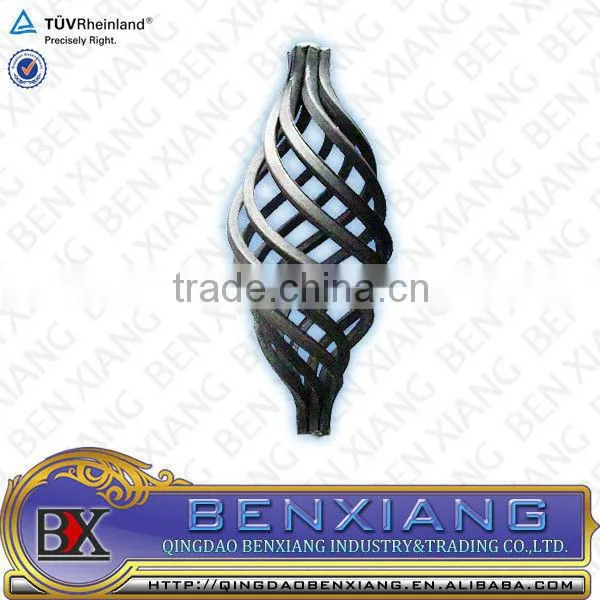 wrought iron ornametal basket decoration for fence railing parts iron window grills garden decor