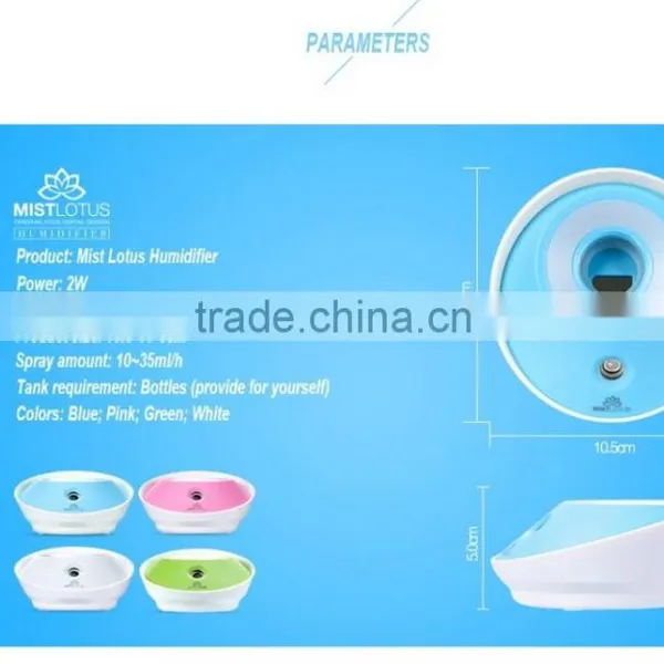 50ml DC5V Mini Portable Lotus Shape Air Humidifier /mini Air Purifier
