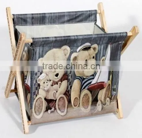 2016 New Design Vintage Wooden Retro Magazine Storage Foldable Rack photo-5