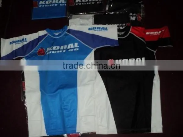 Beautiful Mma Rash Guards , 80/20 Spandex Lycra Mma Rash Guards , 250 Gsm Mma Rash Guards