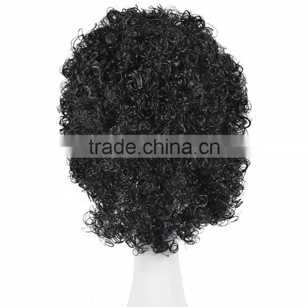 African American Natural Black Wig Kinky Afro Curly Curls Hair Cheap Wigs N510 photo-4