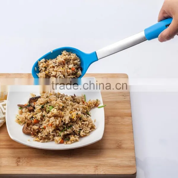 Spatula Mixing & Slotted Spoon Ladle Pasta Server, Silicone Utensil Tool Sets photo-4