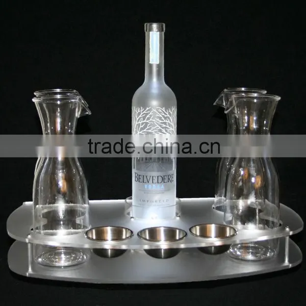 Acrylic Organizers for Wine Bottle /Acrylic Bottle Serving Trays