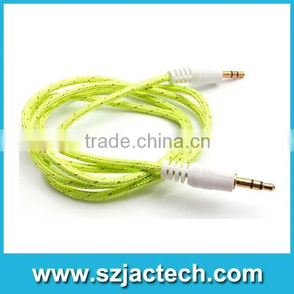 Audio Cable Car Stereo Cable 3.5mm Braided Audio Cable photo-3