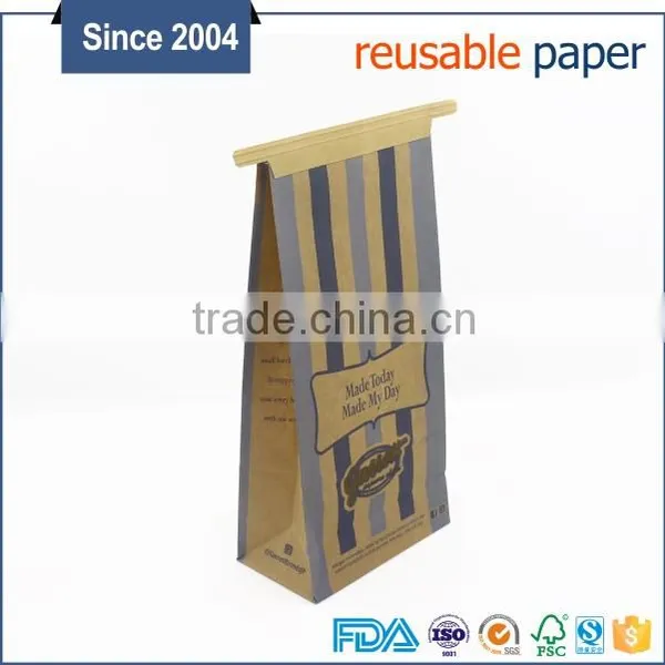FDA Paper Bag Natural Tin Tie Kraft Customized Dessert Paper Bag With Clear Window photo-6