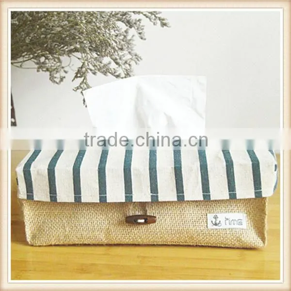 ZAKKA Jute Linen Napkin Tissue Foldable Box photo-2