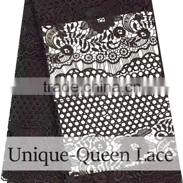 2016 Fashion African Embroidery Cord Lace/guipure Lace Fabric/african Cupion Lace Fabric /guipure Lace Fabric Royal Blue photo-4