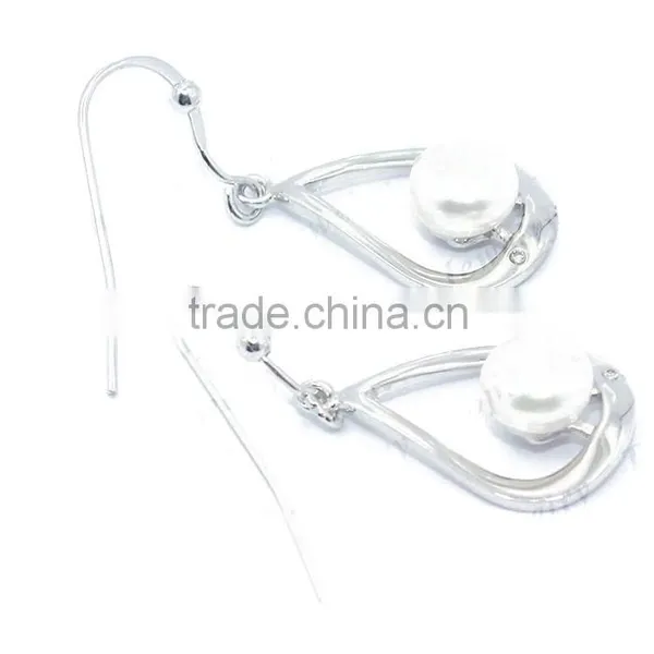 Unique Design Pearl Earrings 925 Silver Jewelry Freshwater Pearl Earrings photo-2
