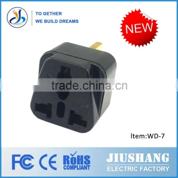UK Plug Male 3 Pin to UK Male Socket Universal Adapter photo-2