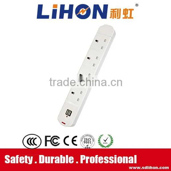UK Power Strip With Swithch and USB photo-2