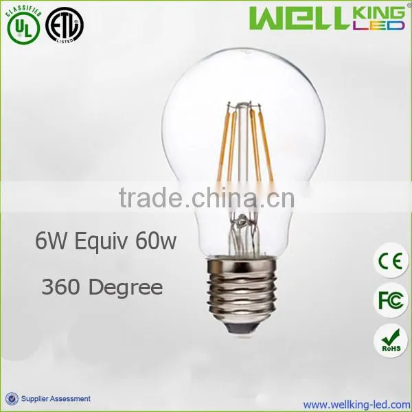Hot Sale 6W UL Filament Led Bulb With E27/E26 Based photo-2