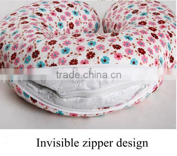 Hot Sell Fashion 100% Cotton Super Soft U Shape Folding Travel Neck Mesh Pillow photo-5