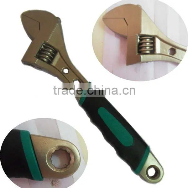 Adjustable Wrench Nickle Alloy Finished With Rubber Handle photo-2