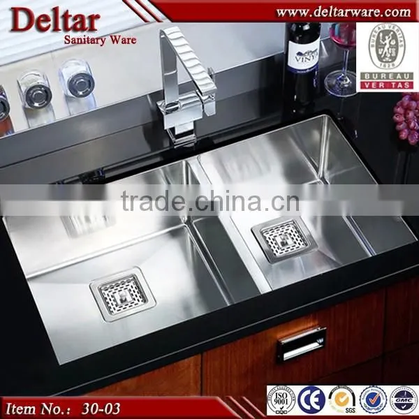 Double 304 Stainless Steel Kitchen Bar Sink photo-3