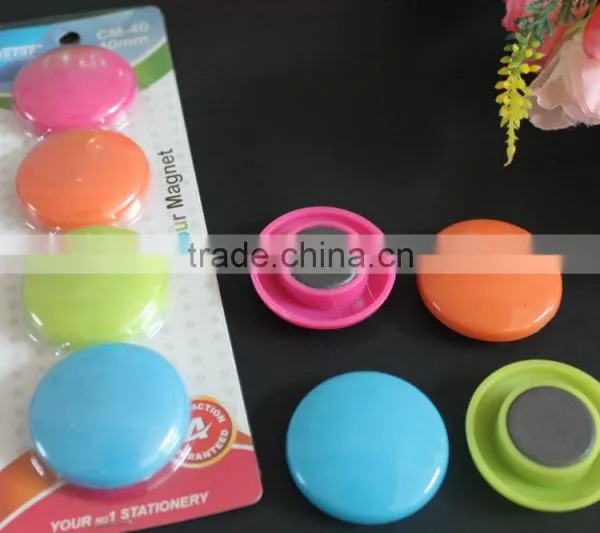 Round shape 40mm color magnet button for office, whiteboard, frige, freezer, school. Wholesale magnet button cheap sale!