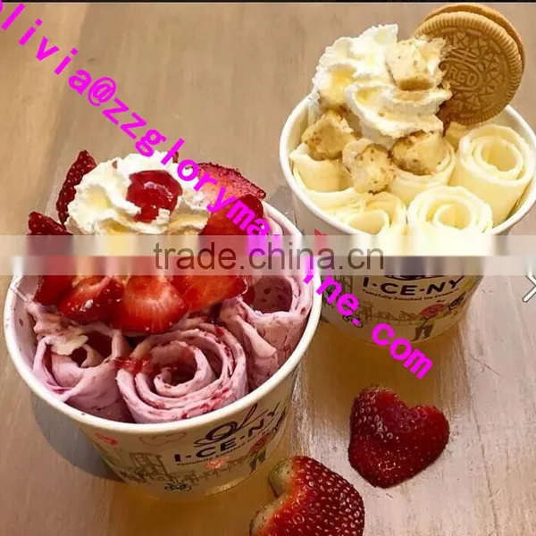 Thailand Roll Fried Ice Cream Machine/double Pan Cold Plate for Ice Cream photo-4