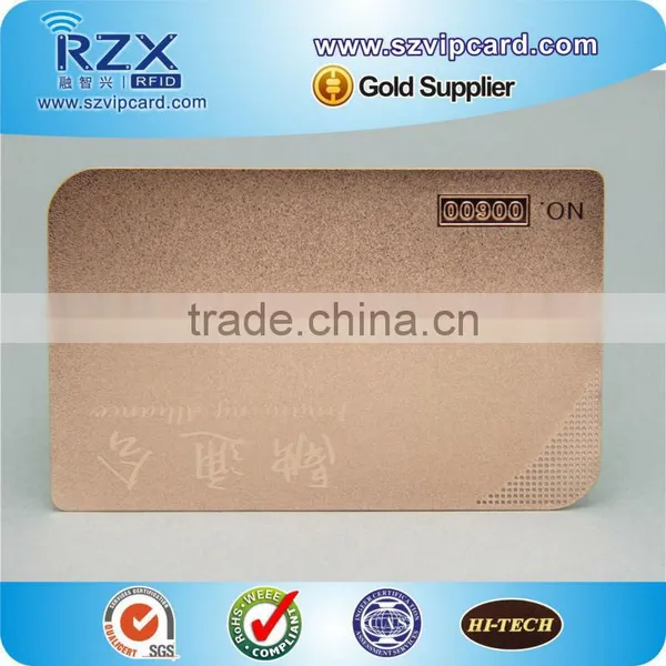 Engraved Rose Gold Plating Stainless Steel Card Metal Card photo-3