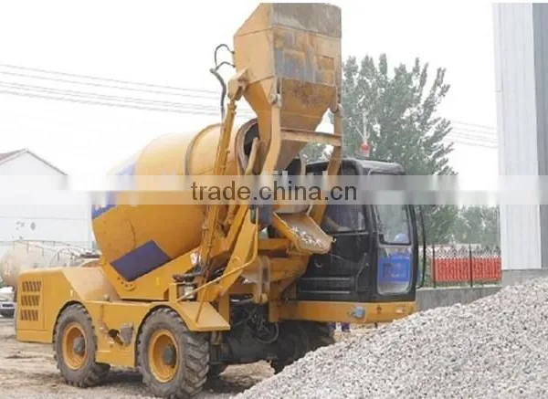 Propelled Concrete Mixer With Self Loading Function and Power Shift Truck With Pump Diesel Engine Air Conditioner photo-5