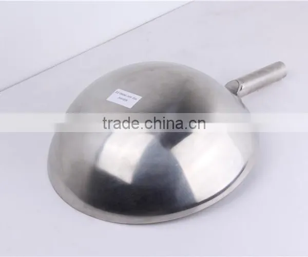 High Quality Chinese Cookware Manufuturing Stainless Steel Wok Pan photo-5