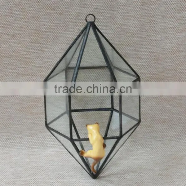 Indoor Decor Hanging Geometric Glass Terrarium Irregular Hanging Greenhouse photo-3