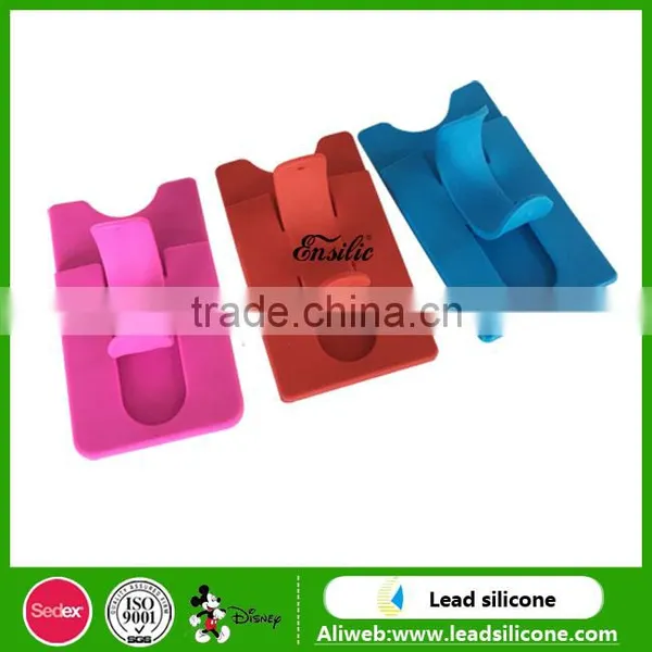 Cheap 3M Sticker Silicone Smart Wallet,iwallet for Mobile Phone Silicone Card Holder photo-5
