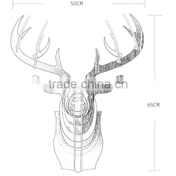 DIY Deer Head Christmas Animal Trophies Wall Hanging Decorations photo-4