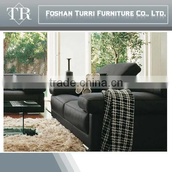 New Design Italiy Top Grade Leather Adjustable Headrest Sofa photo-3