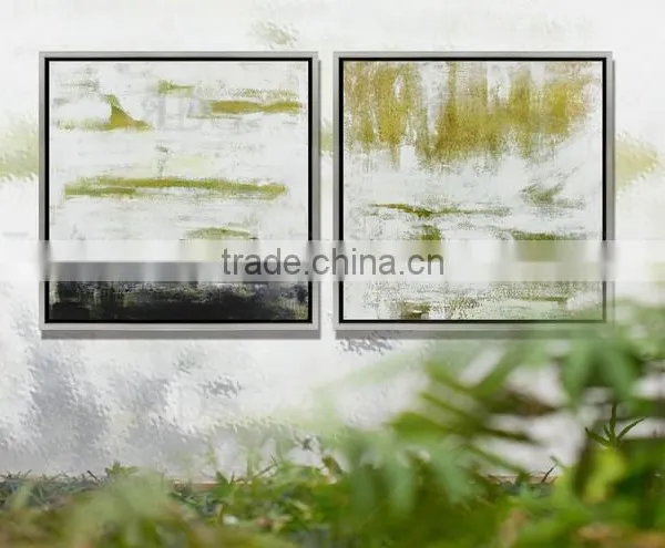 New Designed Natural Scenery Glass Painting With Golden Foil photo-3