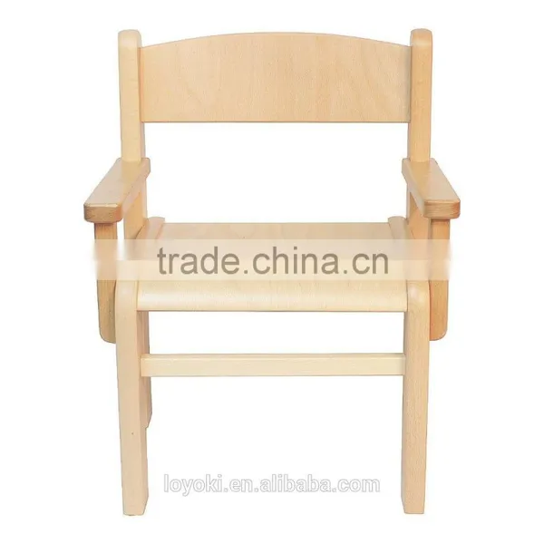 Children's Furniture Solid Beech Wood Child Chair Children's Chairs With Armrests Natural Varnish Kid Chair